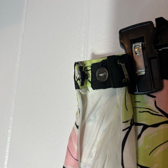 Vintage grace elements floral skirt size 4 lime green and pink knee length - Picture 4 of 7